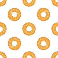 big set identical biscuit, kit colorful pastry cookie vector