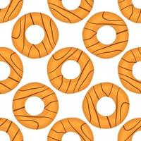 big set identical biscuit, kit colorful pastry cookie vector