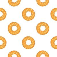 big set identical biscuit, kit colorful pastry cookie vector