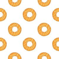 big set identical biscuit, kit colorful pastry cookie vector