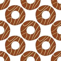 big set identical biscuit, kit colorful pastry cookie vector