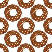 big set identical biscuit, kit colorful pastry cookie vector