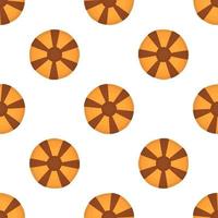 big set identical biscuit, kit colorful pastry cookie vector