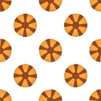 big set identical biscuit, kit colorful pastry cookie vector