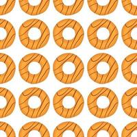 big set identical biscuit, kit colorful pastry cookie vector