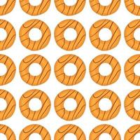 big set identical biscuit, kit colorful pastry cookie vector