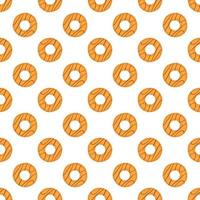 big set identical biscuit, kit colorful pastry cookie vector