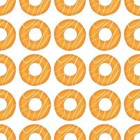 big set identical biscuit, kit colorful pastry cookie vector