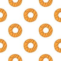 big set identical biscuit, kit colorful pastry cookie vector