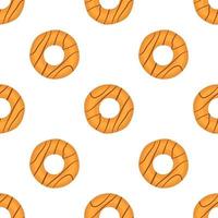 big set identical biscuit, kit colorful pastry cookie vector