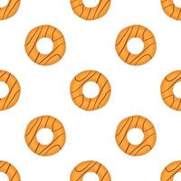 big set identical biscuit, kit colorful pastry cookie vector