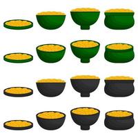 Illustration on theme Irish holiday St Patrick day, coins in pot vector