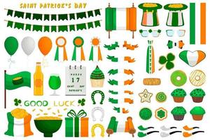 Illustration Irish holiday St Patrick day, gold coins in pot vector