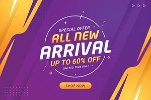 All new arrival banner offer product retail vector graphic