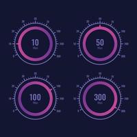 Speedometer internet speed level indicator vector design
