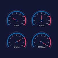 Speedometer internet speed level indicator vector design