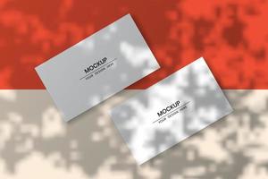 Blank horizontal cards mockup with shadow overlay effect vector