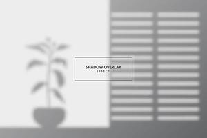 Shadow overlay effect on gray background mockup vector