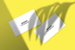 Blank horizontal cards mockup with shadow overlay effect vector