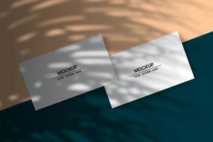 Blank horizontal cards mockup with shadow overlay effect vector