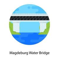 Magdeburg Water Bridge vector