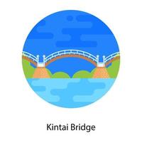 Kintai Bridge, Japan vector