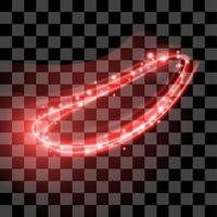 Red light effect special abstract line glow vector isolated element