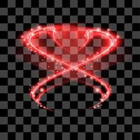 Red light effect special abstract line glow vector isolated element