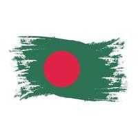 Bangladesh Flag With Watercolor Brush style design vector