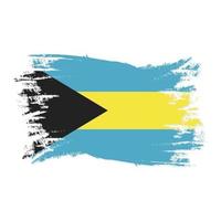 The Bahamas Flag With Watercolor Brush style design vector