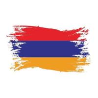 bandera de armenia con vector de diseño de estilo de pincel de acuarela