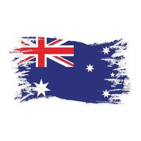 Australia Flag With Watercolor Brush style design vector