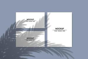 Blank white papers template with shadow overlay effect vector