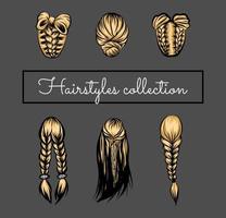 Female hairstyles collection vector