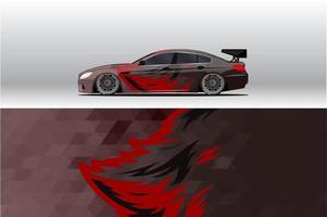 Car wrap decal designs.  for racing livery or daily car vinyl sticker vector