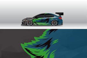 Car wrap decal designs.  for racing livery or daily car vinyl sticker vector