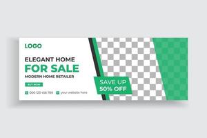Real Estate Social Media Timeline Cover and Web Banner Template vector