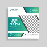 Real Estate Social Media Post Template. Real Estate Banner Design vector