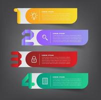 modern text box template, infographics banner vector