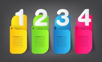 modern text box template, infographics banner vector