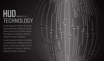 Fondo de concepto de tecnología futura de circuito cibernético vector