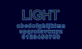 light font alphabet vector