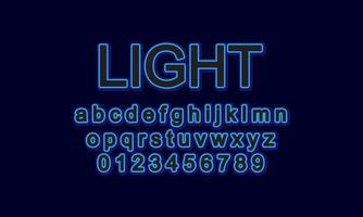 light font alphabet vector