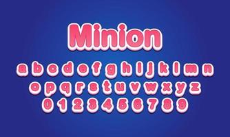 minion font alphabet vector