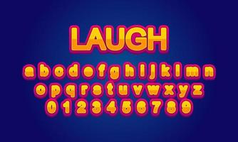 laugh font alphabet vector