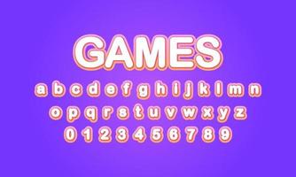 games font alphabet vector