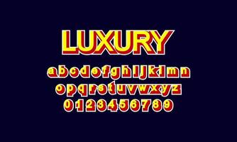 luxury font alphabet vector