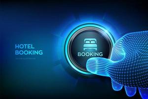 Hotel booking. Online Reservation. Mobile application for renting vector