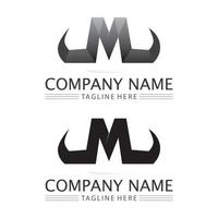 M Letter Logo Template vector