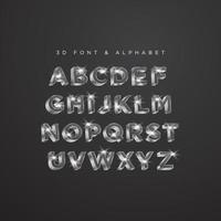 Type set style modern glow grey vector